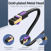 Vention Кабел LAN SSTP Cat.7 Patch Cable - 5M Black 10Gbps - ICDBJ