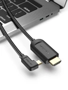 Vention Кабел Type-C to HDMI Cable Right Angle 1.5M Black - CGVBG