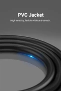 Vention Кабел за монитор Cable VGA HD15 M / M 2.0m Gold Plated, 2 Ferrites - DAEBH