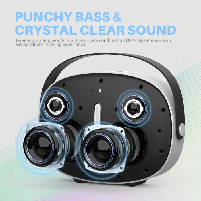 W-King Блутут колонка T8 Black - 30W Deep Bass