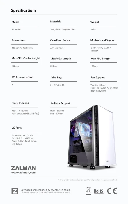 Zalman R2 WHITE