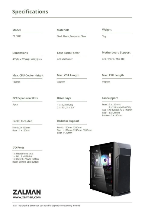 Zalman Z1 PLUS