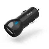 Зарядно за кола Hama, USB-A, 12 W, Черно